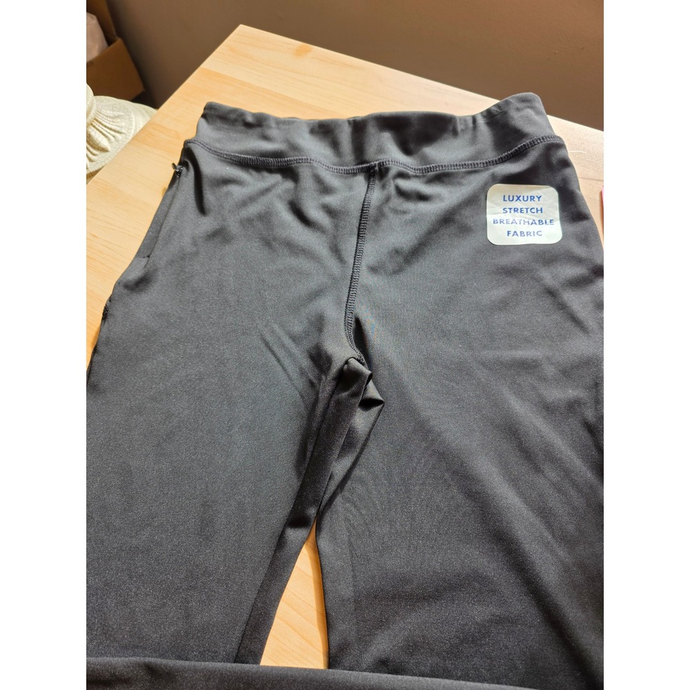 Layer 8 Girls Fit and Flow Pant Black Size M Luxury Stretch Quick Dry LYG013 - Picture 3 of 5